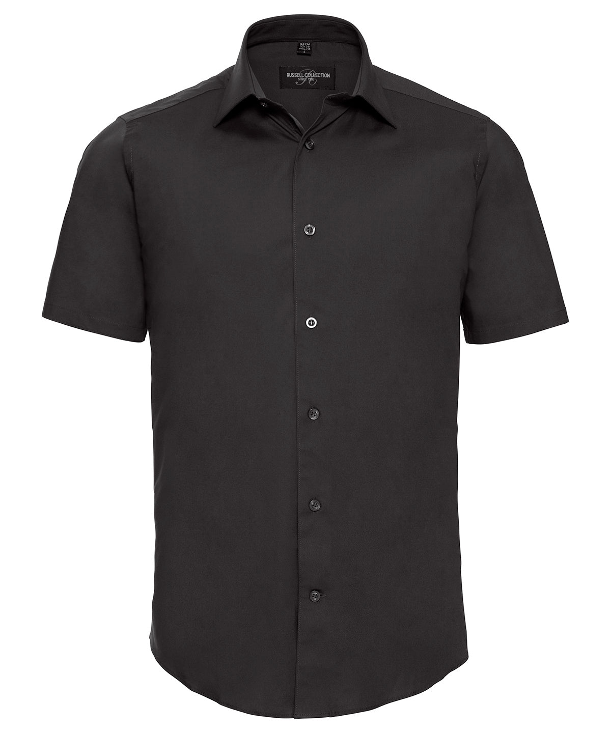 Russell Short sleeve easycare fitted shirt Black