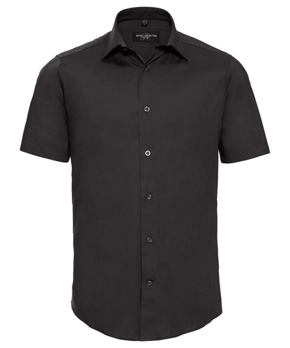 Russell Short sleeve easycare fitted shirt Black