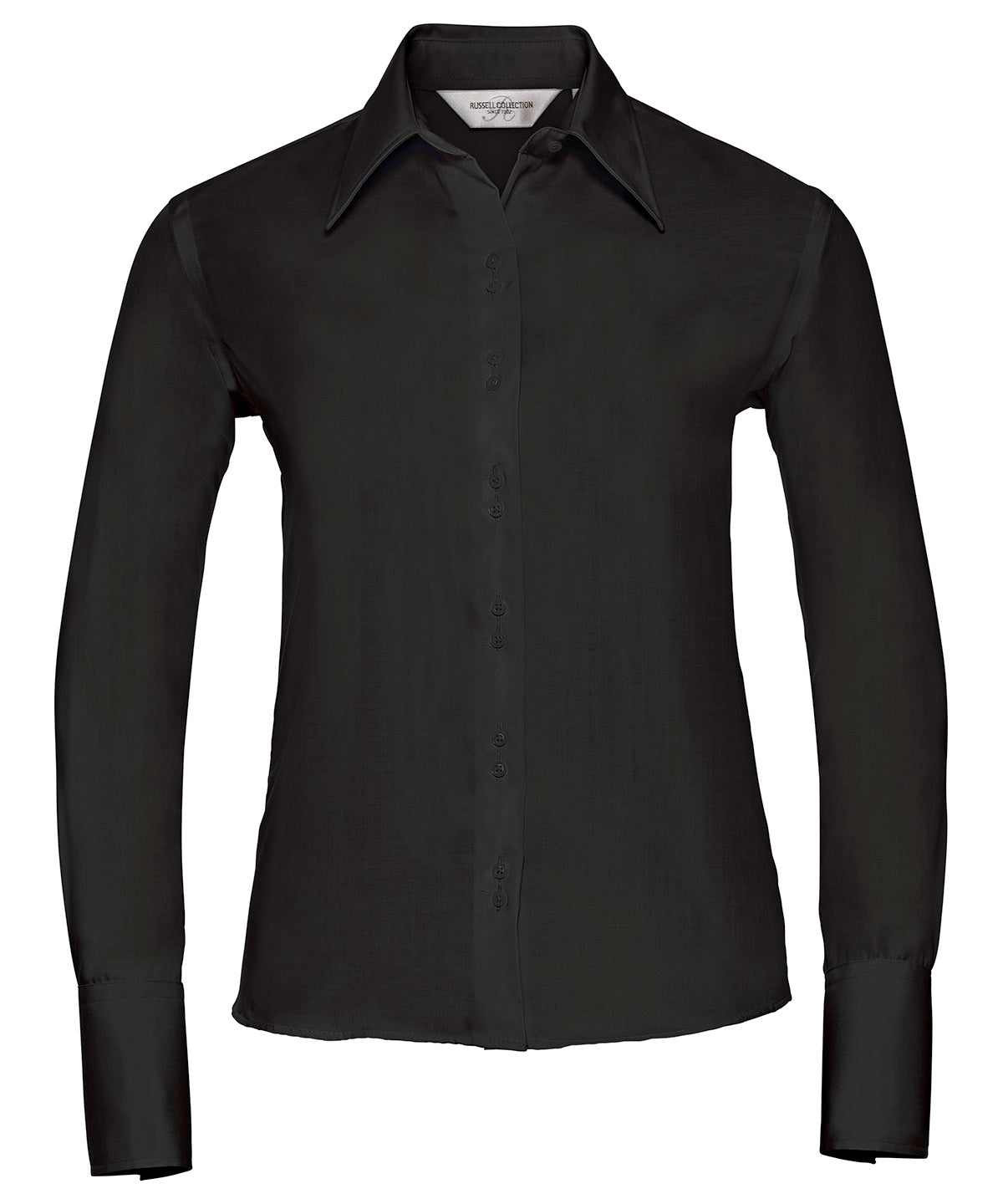 Russell Women's long sleeve ultimate non-iron shirt Black