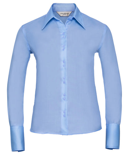 Russell Women's long sleeve ultimate non-iron shirt Bright Sky