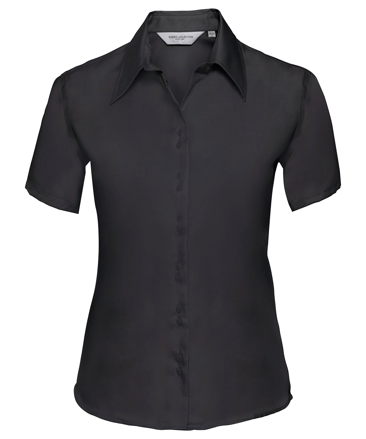 Russell Women's short sleeve ultimate non-iron shirt Black