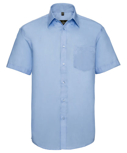 Russell Short sleeve ultimate non-iron shirt Bright Sky