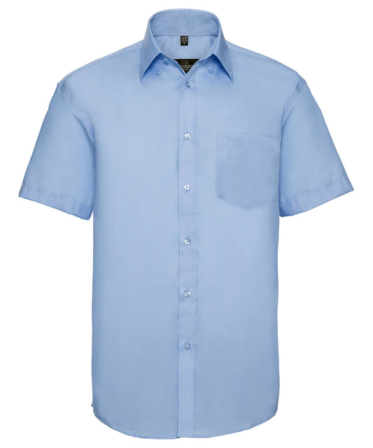 Russell Short sleeve ultimate non-iron shirt Bright Sky