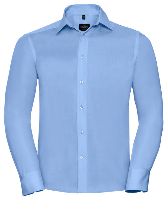 Russell Long sleeve tailored ultimate non-iron shirt Bright Sky