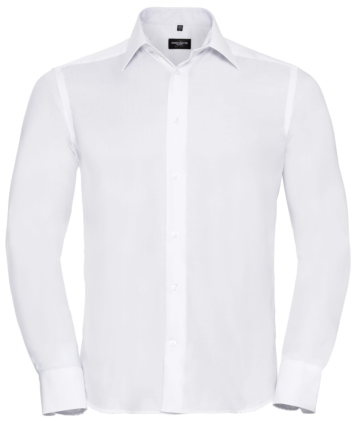 Russell Long sleeve tailored ultimate non-iron shirt White