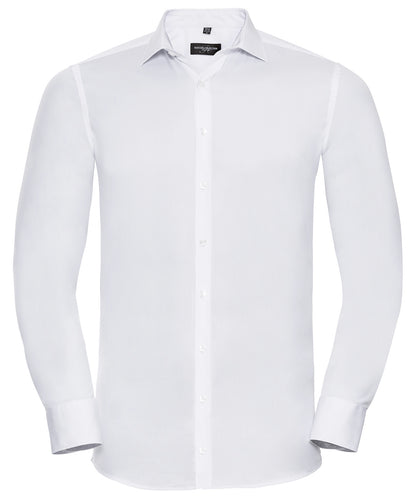 Russell Long sleeve ultimate stretch shirt White