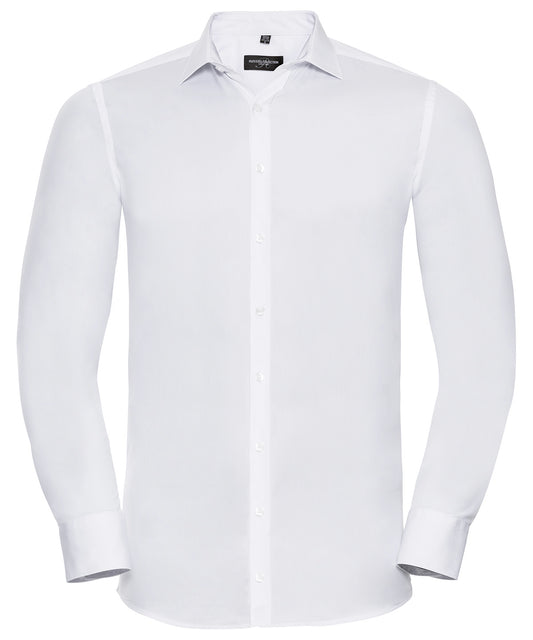 Russell Long sleeve ultimate stretch shirt White