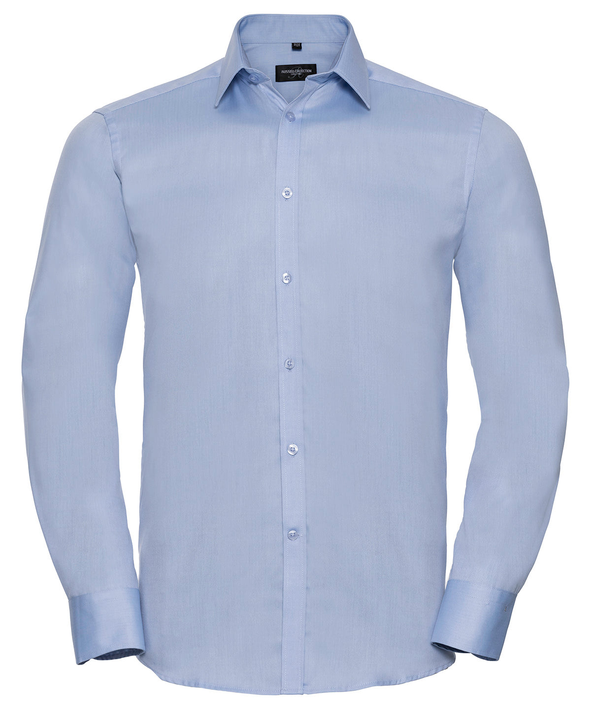 Russell Long sleeve herringbone shirt Light Blue