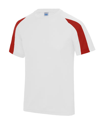 Just Cool Kids contrast cool T Arctic White/Fire Red