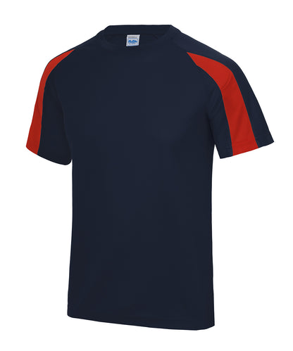 Just Cool Kids contrast cool T French Navy/Fire Red