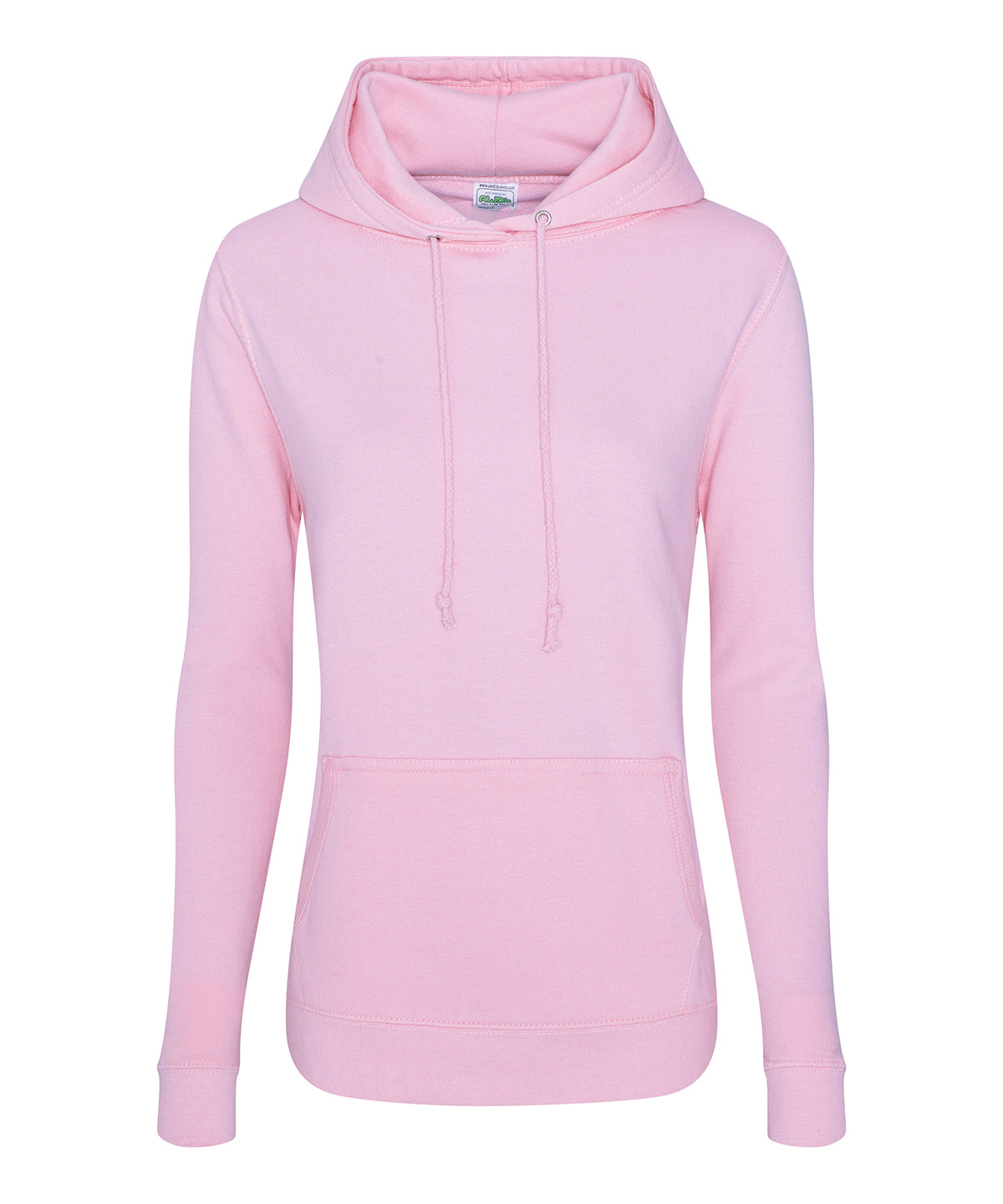 Just Hoods Women's College Hoodie Baby Pink