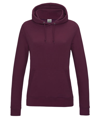Just Hoods Women's College Hoodie Burgundy