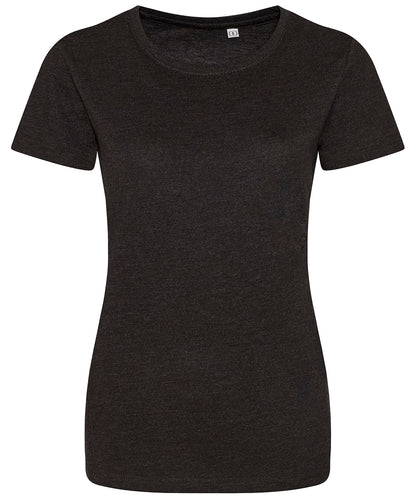 Just Ts Women's triblend T Heather Black