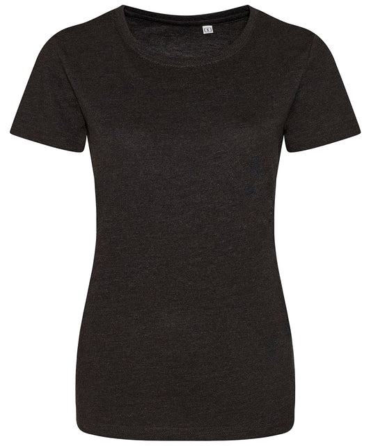 Just Ts Women's triblend T Heather Black