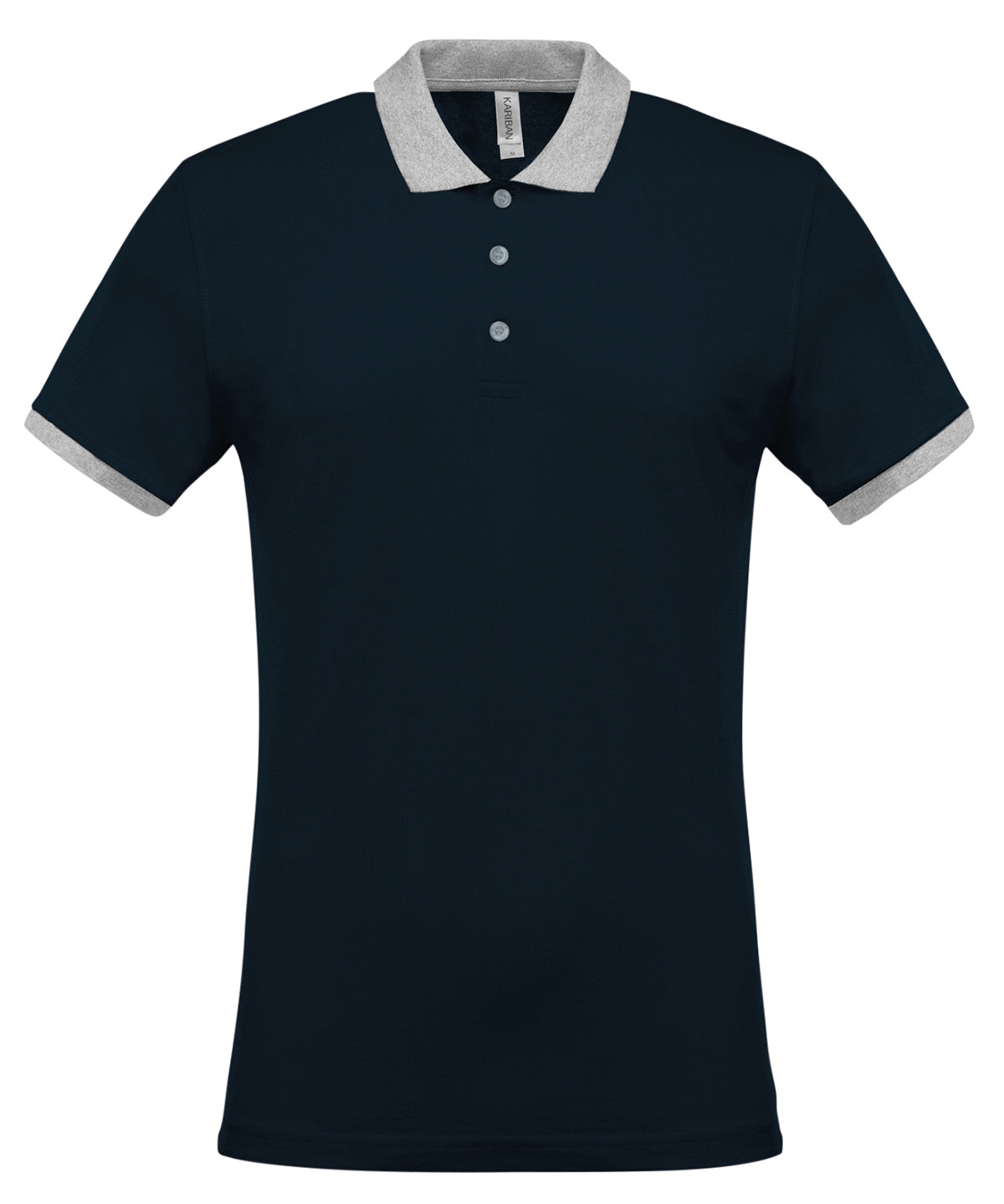 Kariban Two-tone piqué polo shirt Navy/Oxford Grey