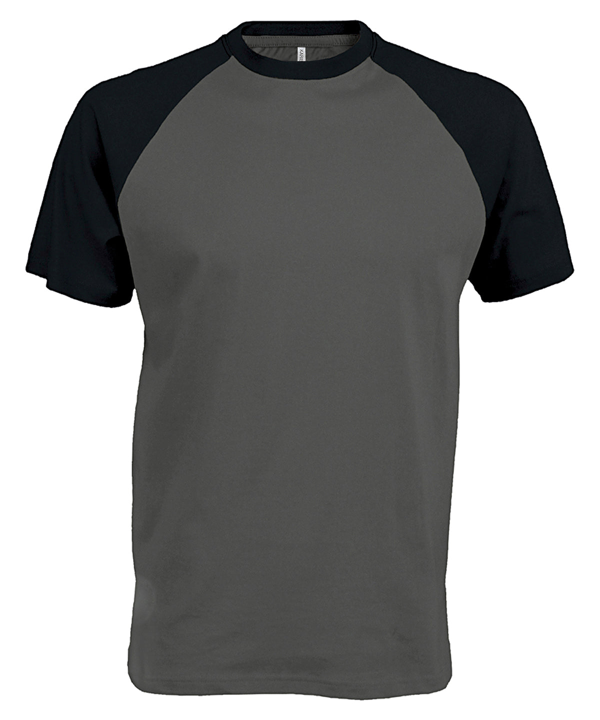 Kariban Baseball Short-sleeved two-tone T-shirt Slate Grey/Black