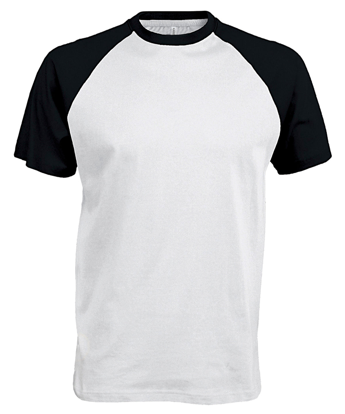 Kariban Baseball Short-sleeved two-tone T-shirt White/Black