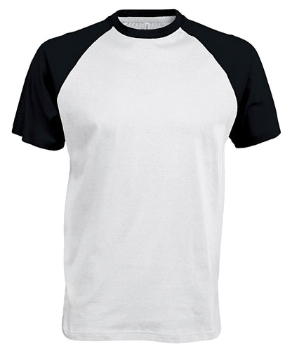 Kariban Baseball Short-sleeved two-tone T-shirt White/Black