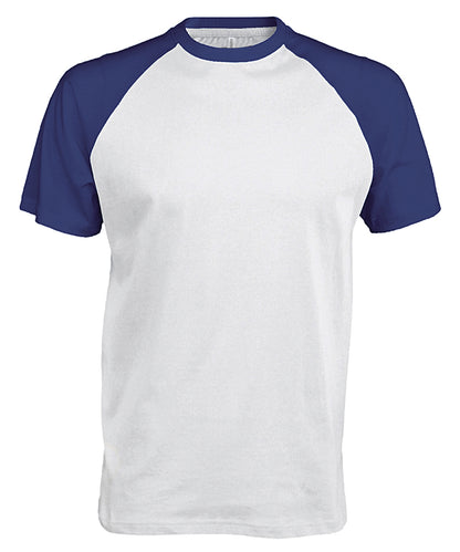 Kariban Baseball Short-sleeved two-tone T-shirt White/Royal