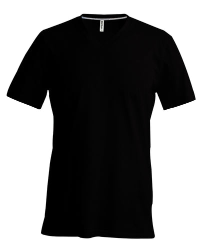 Kariban Men's short-sleeved V-neck T-shirt Black