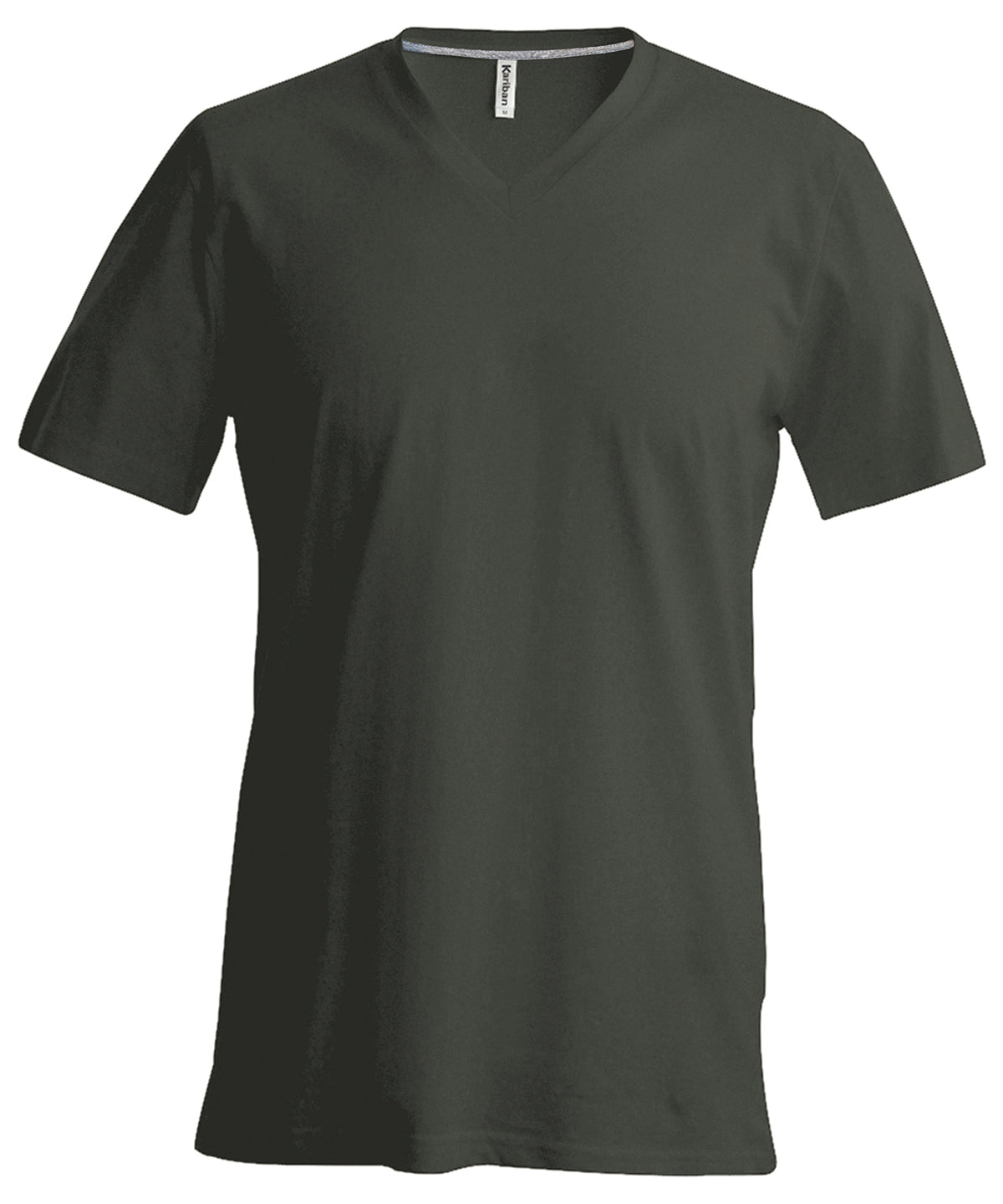 Kariban Men's short-sleeved V-neck T-shirt Khaki