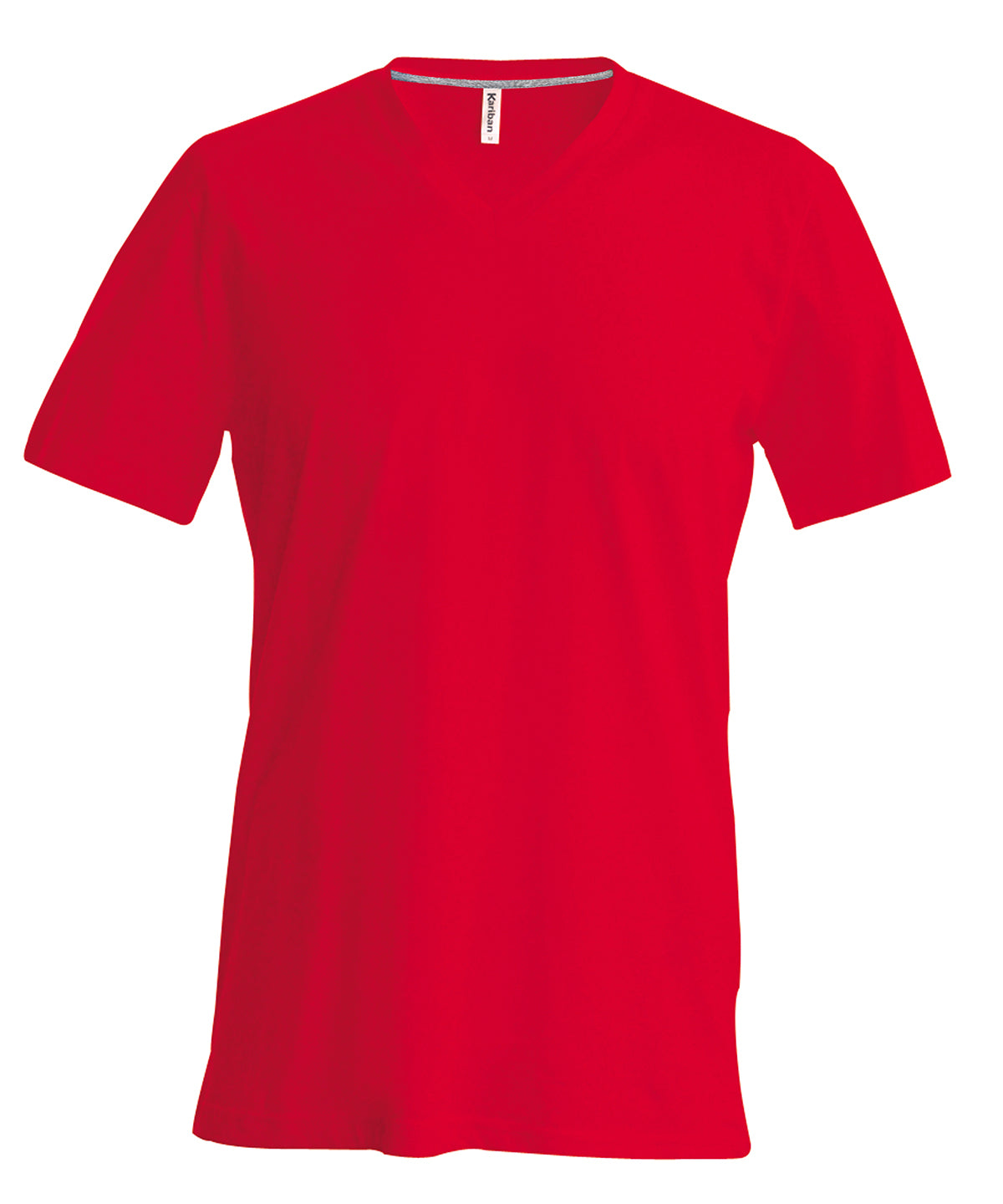 Kariban Men's short-sleeved V-neck T-shirt Red
