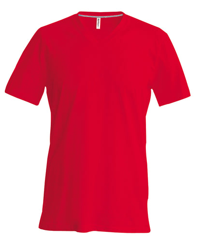 Kariban Men's short-sleeved V-neck T-shirt Red