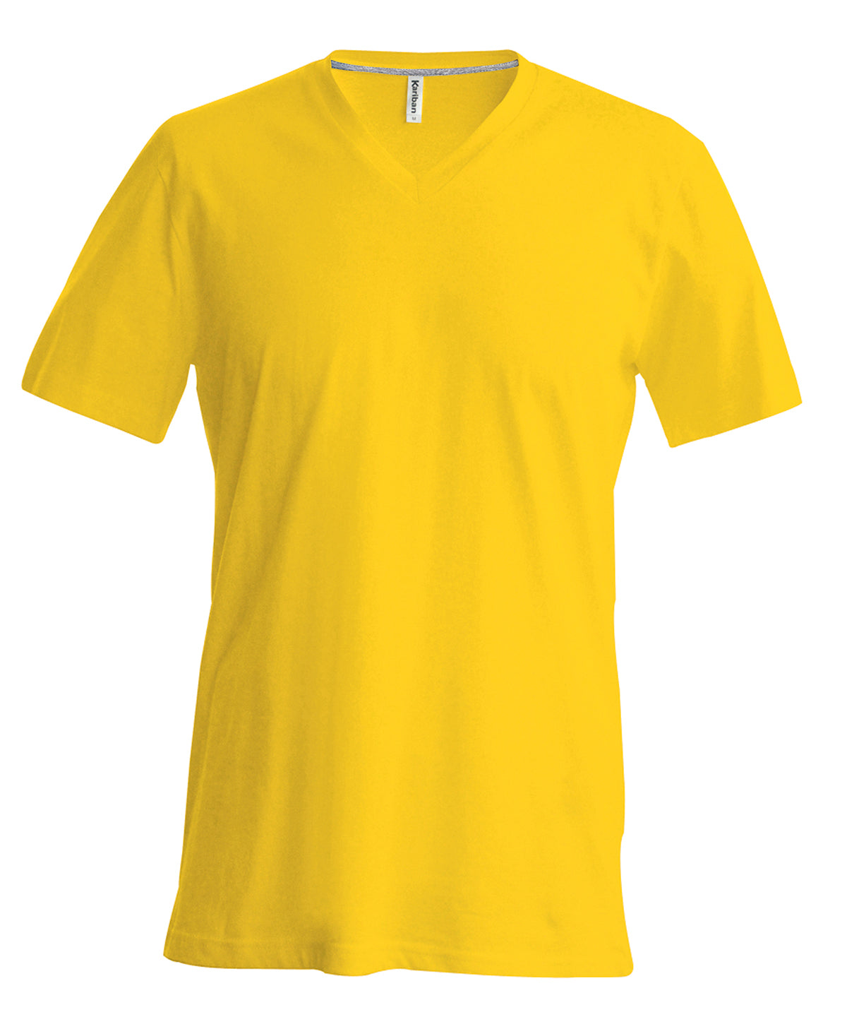 Kariban Men's short-sleeved V-neck T-shirt Yellow