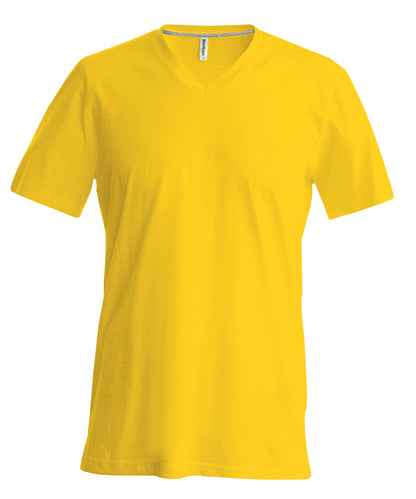 Kariban Men's short-sleeved V-neck T-shirt Yellow