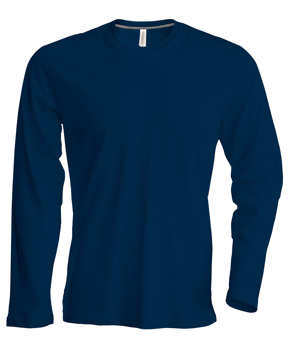 Kariban Men's long-sleeved crew neck T-shirt Navy