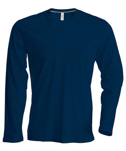 Kariban Men's long-sleeved crew neck T-shirt Navy