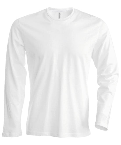 Kariban Men's long-sleeved crew neck T-shirt White