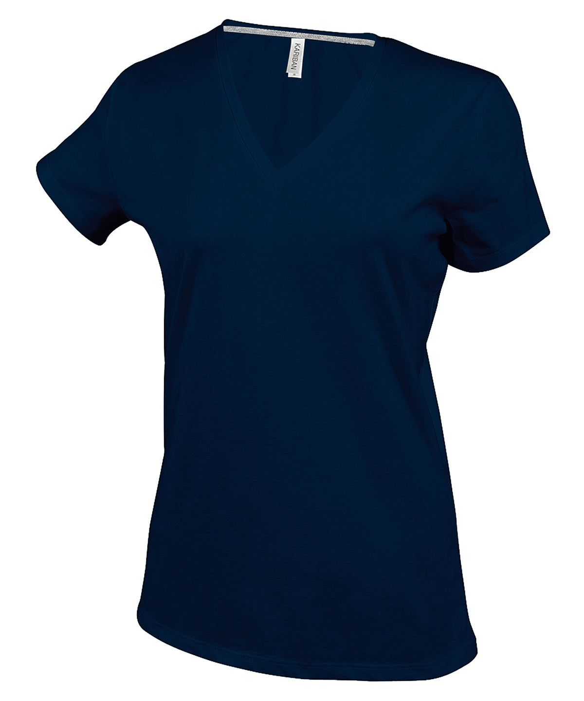 Kariban Ladies' short-sleeved V-neck T-shirt Navy