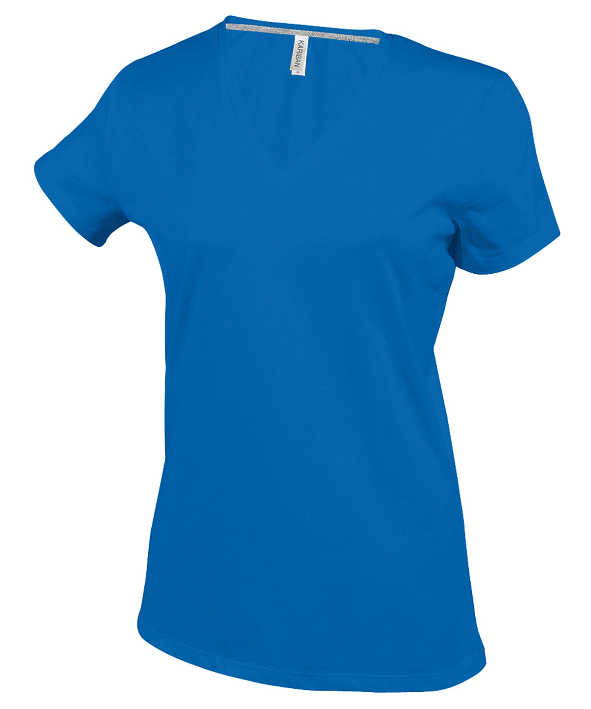 Kariban Ladies' short-sleeved V-neck T-shirt Royal Blue