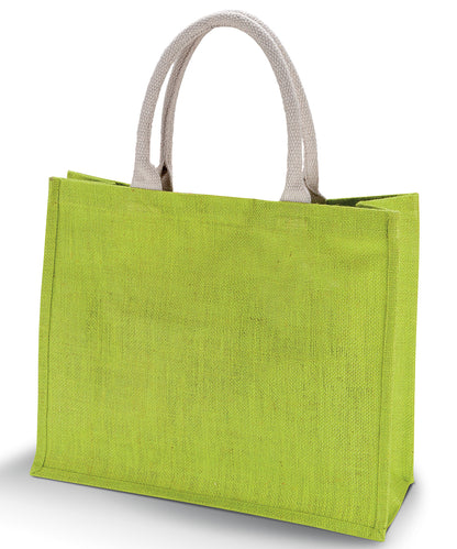 Kimood Jute beach bag. Lime