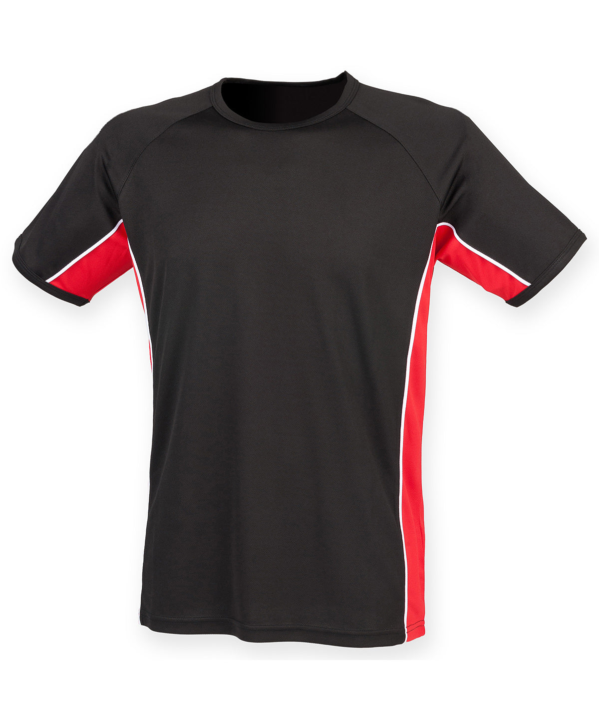 Finden & Hales Kids performance panel t-shirt Black/Red/White