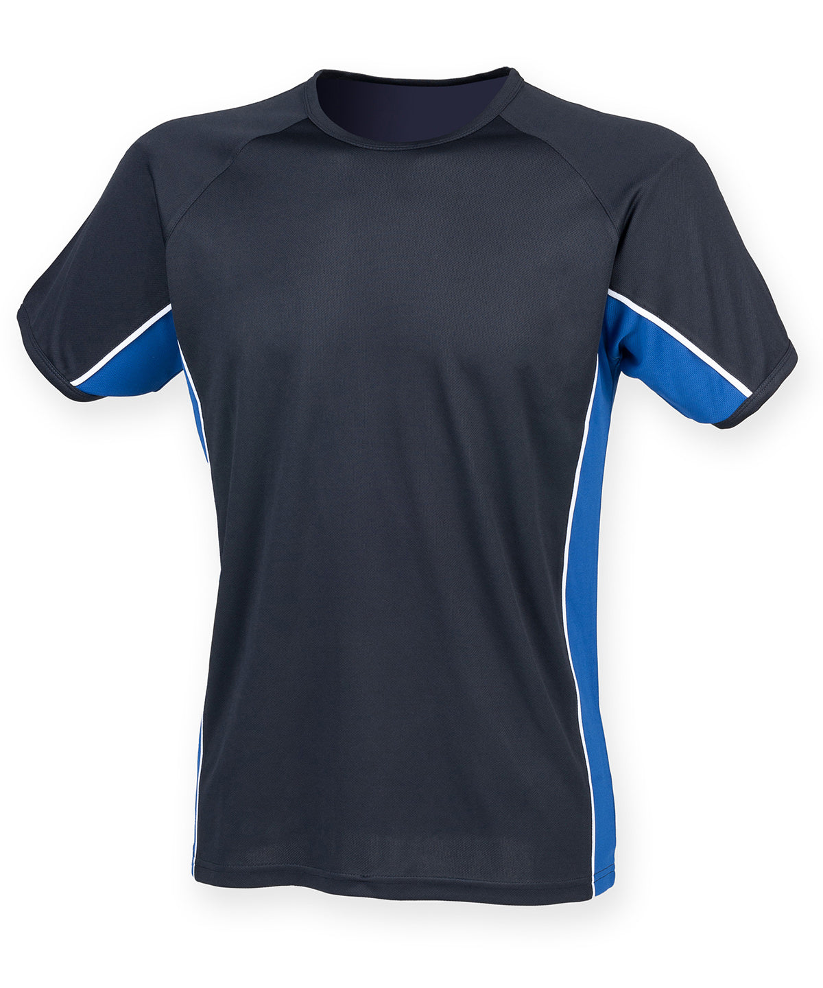 Finden & Hales Kids performance panel t-shirt Navy/Royal/White