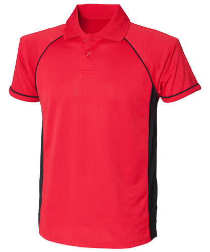 Finden & Hales Panel performance polo Red/Black/Black