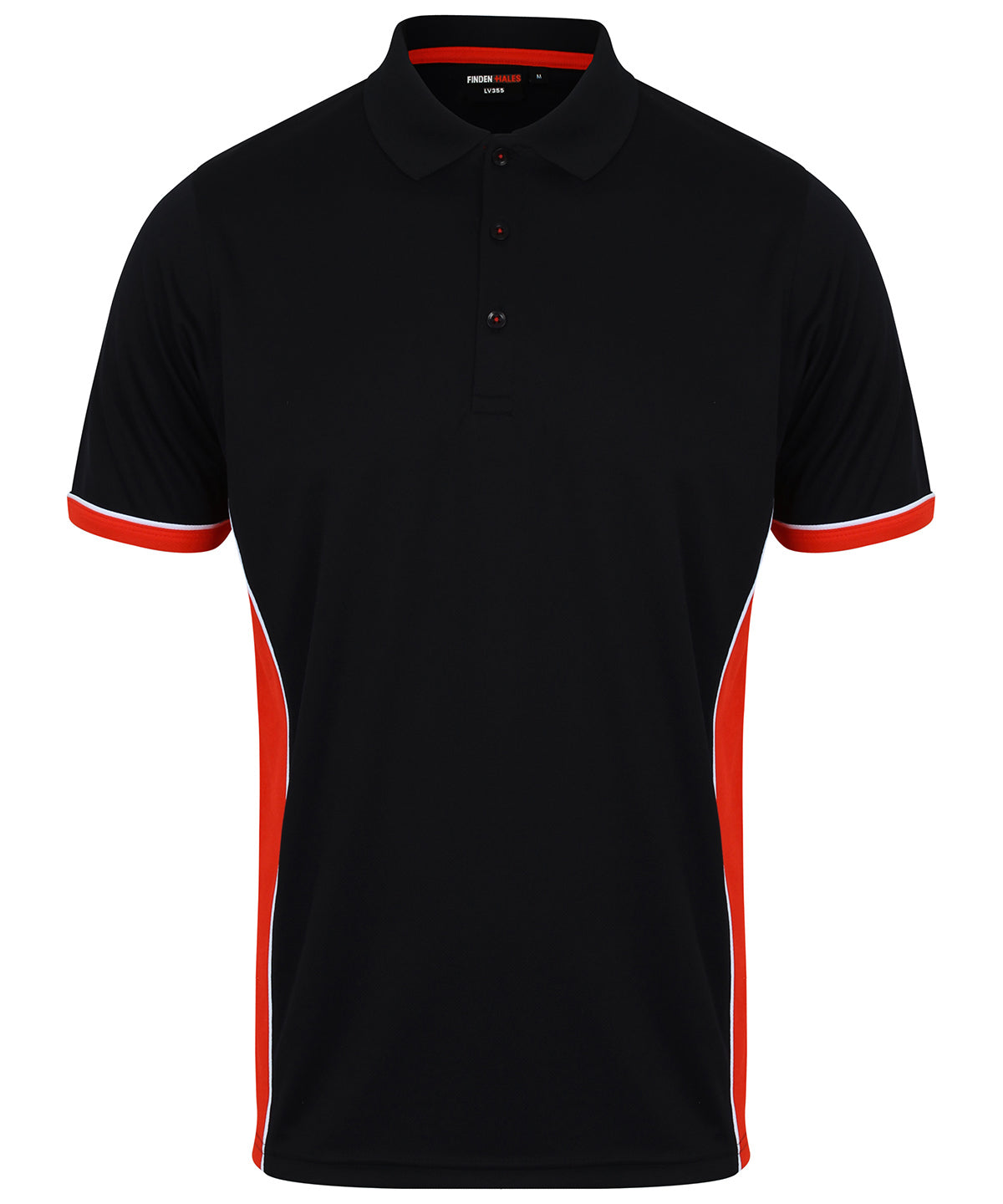 Finden & Hales Panel polo Black/Red/White