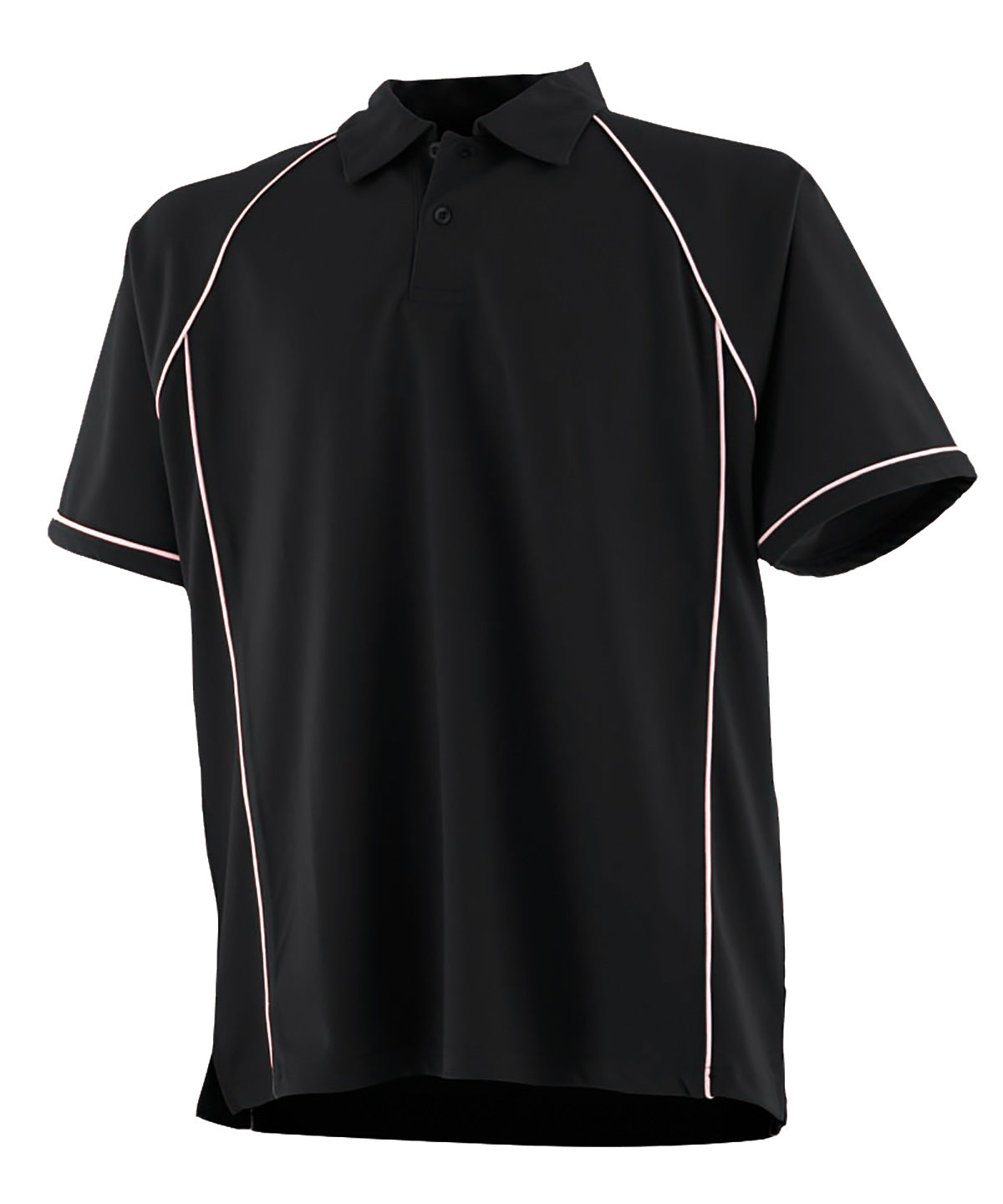 Finden & Hales Kids piped performance polo Black/White†