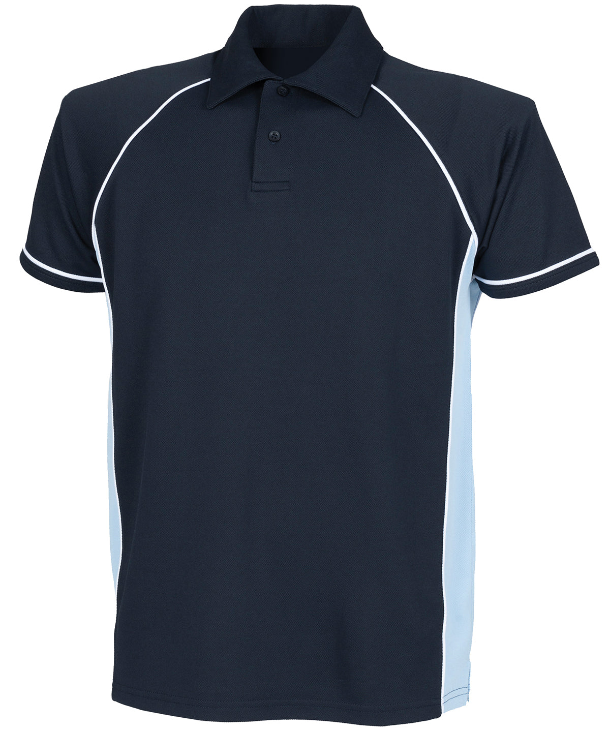 Finden & Hales Kids piped performance polo Navy/Sky/White
