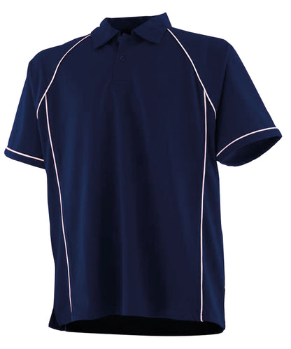 Finden & Hales Kids piped performance polo Navy/White†