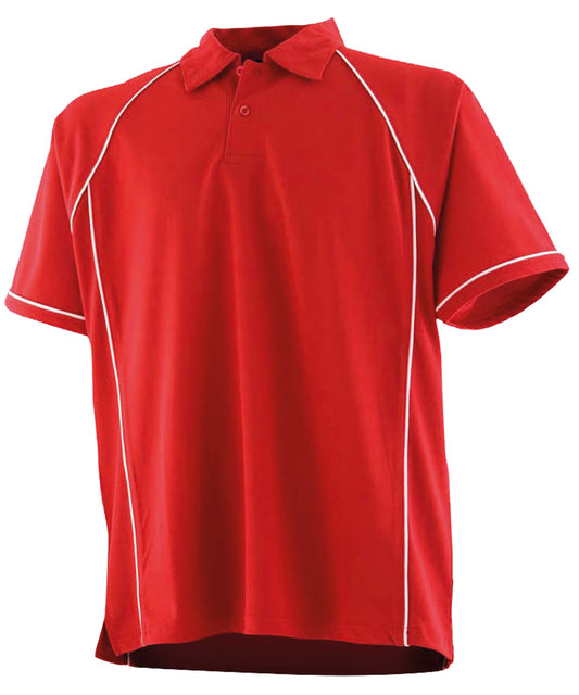 Finden & Hales Kids piped performance polo Red/White