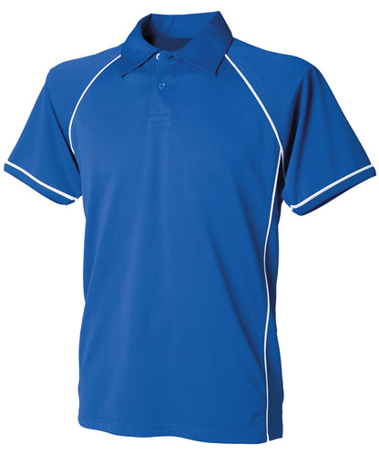 Finden & Hales Kids piped performance polo Royal/White