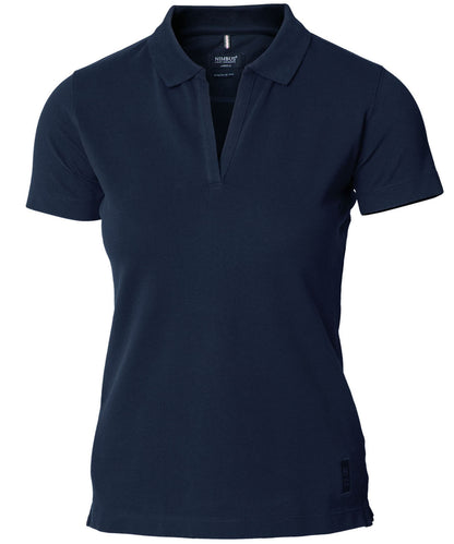 Nimbus Women’s Harvard v-neck – stretch deluxe polo Navy