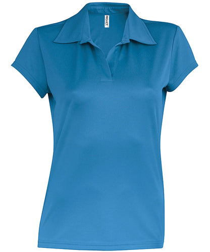 Kariban Proact Ladies' short-sleeved polo shirt Aqua Blue
