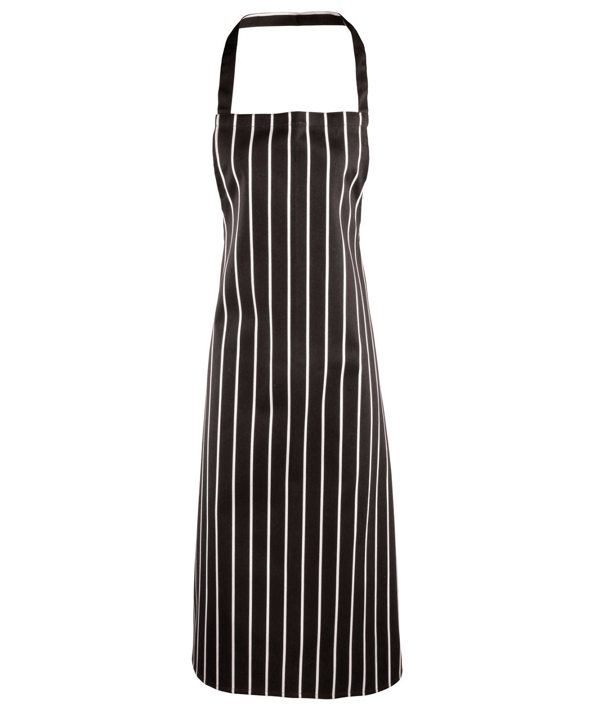 Premier Striped bib apron Black/White