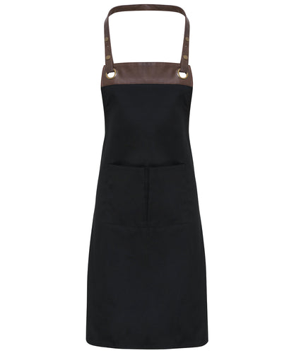 Premier Espresso bib apron Black/Brown