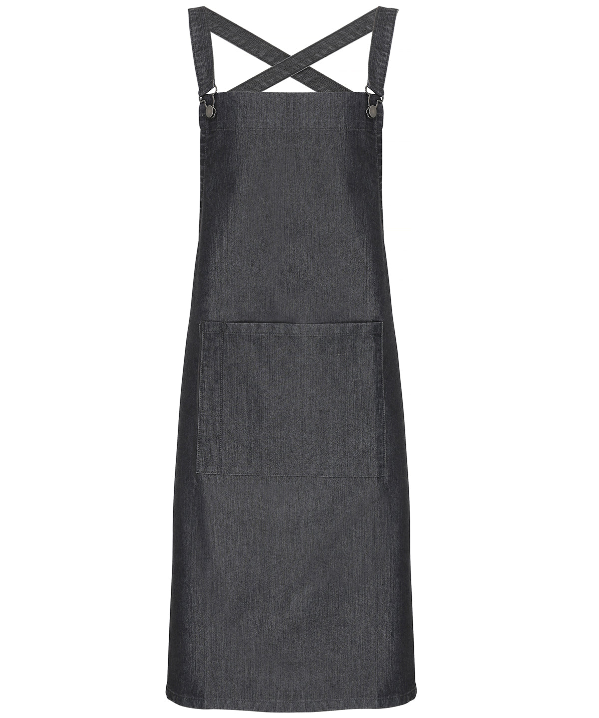 Premier Cross back 'barista' bib apron Black Denim