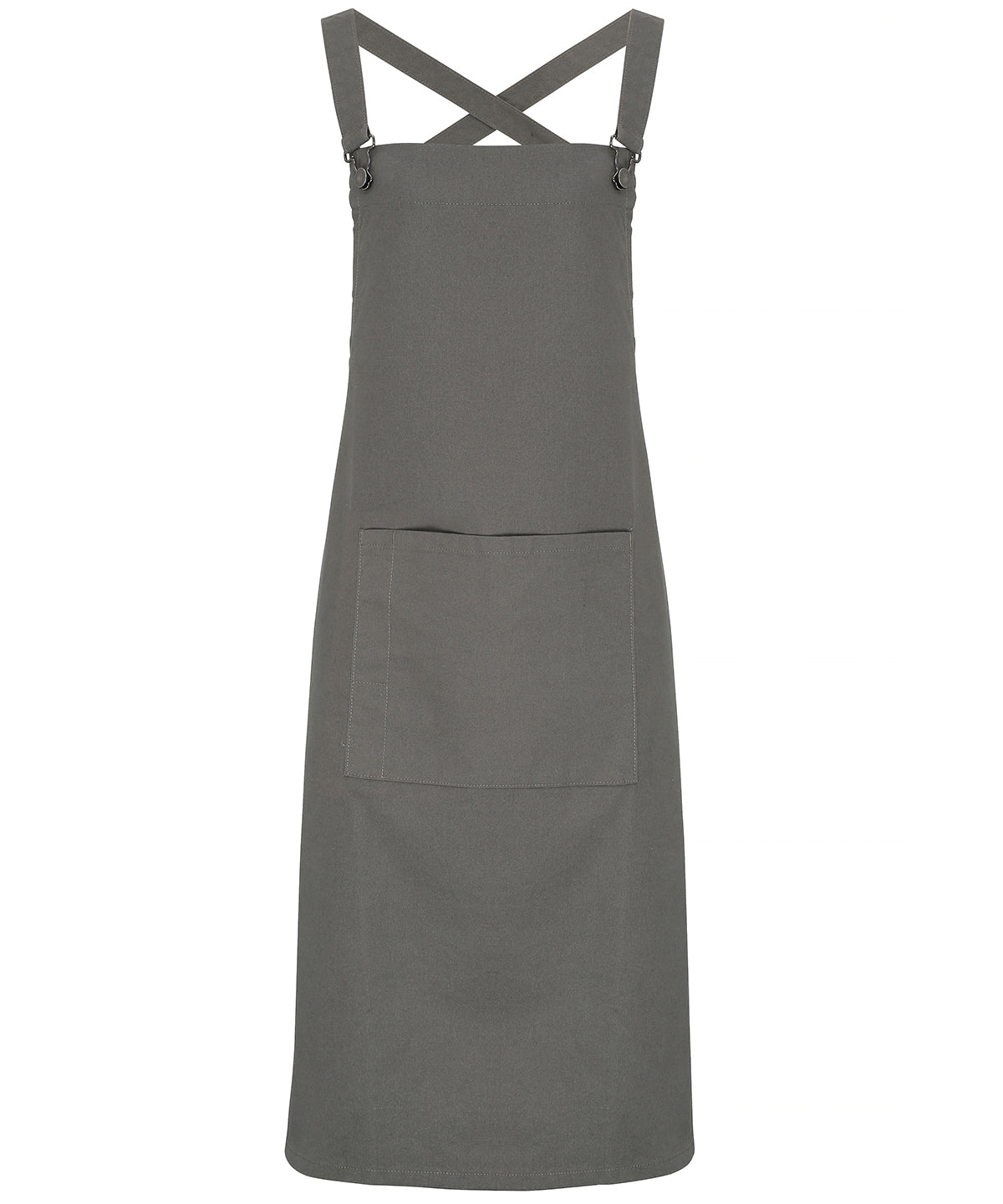 Premier Cross back 'barista' bib apron Dark Grey